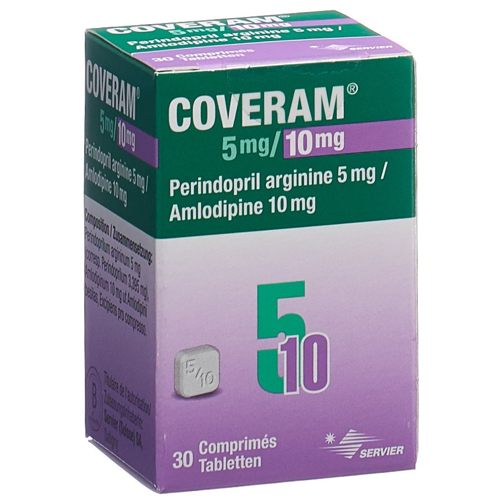 COVERAM cpr 5/10mg bte 30 pce, image principale