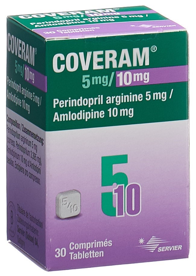 COVERAM cpr 5/10mg bte 30 pce, image principale