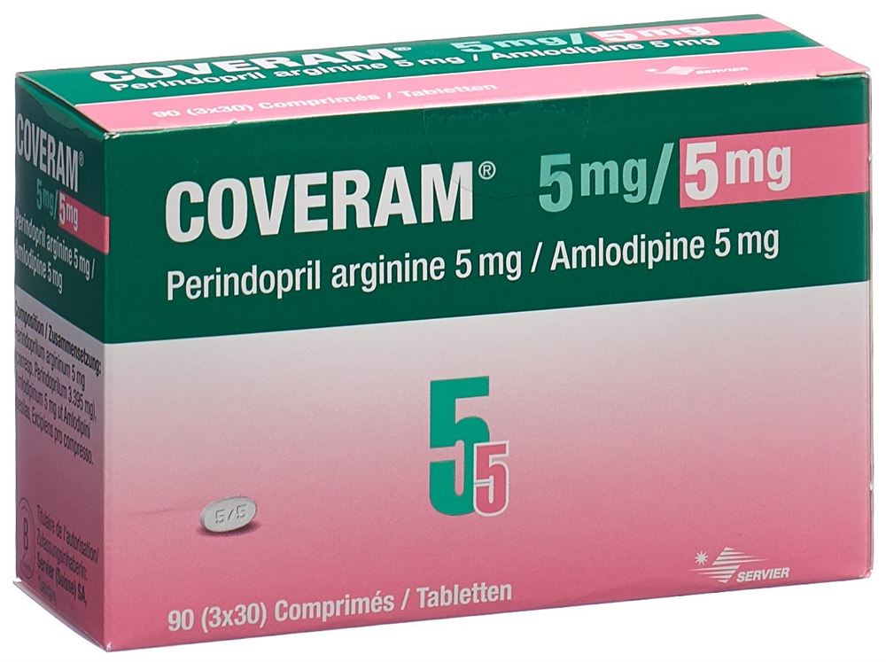 COVERAM Tabl 5/5 mg Ds 90 Stk, Hauptbild