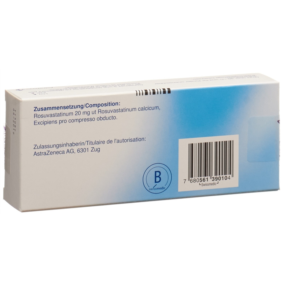 CRESTOR cpr pell 20 mg blist 30 pce, image 2 sur 2