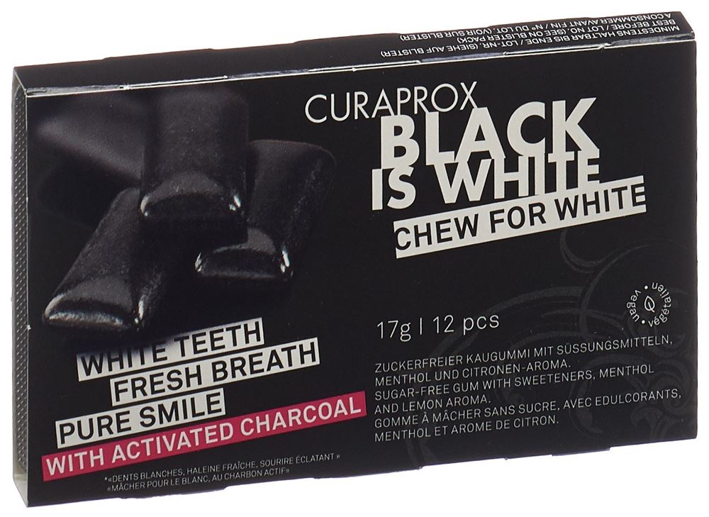 CURAPROX Black is White gomme à mâcher