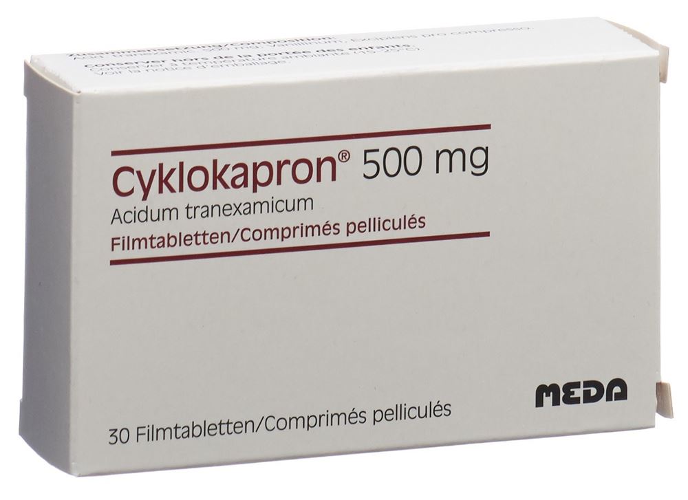 CYKLOKAPRON cpr pell 500 mg blist 30 pce, image principale