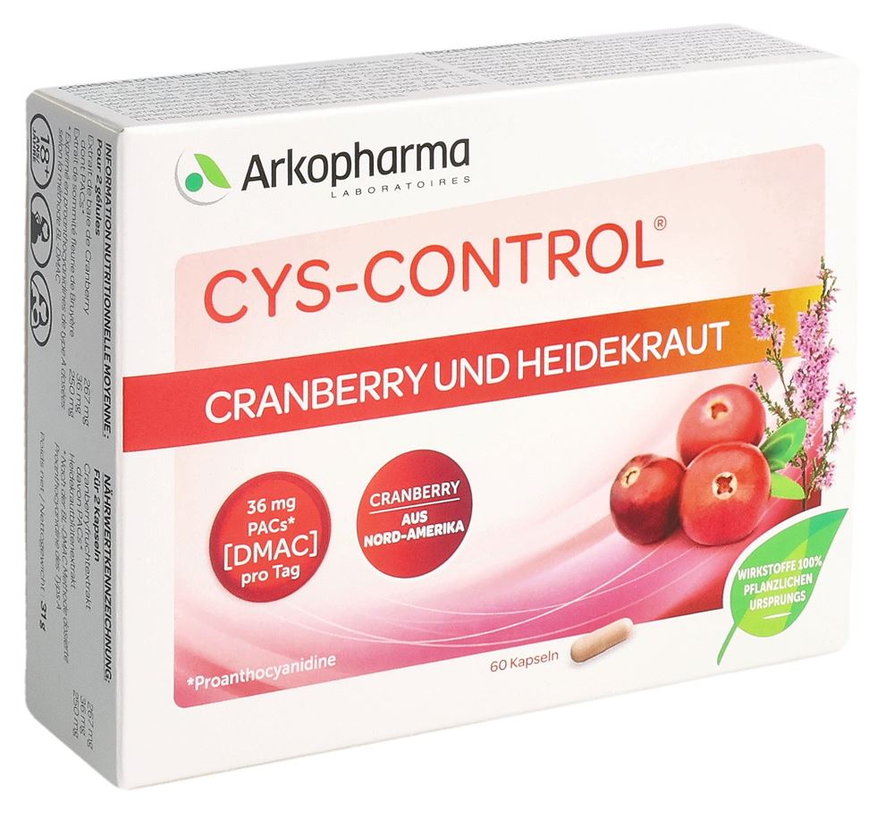 CYS-CONTROL caps cranberry et bruyère blist 60 pce