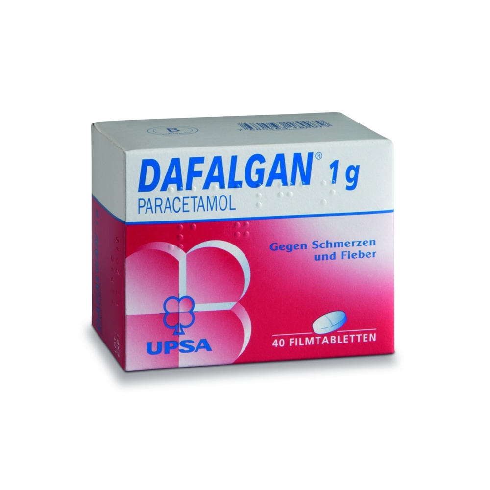 DAFALGAN cpr pell 1 g blist 40 pce, image principale