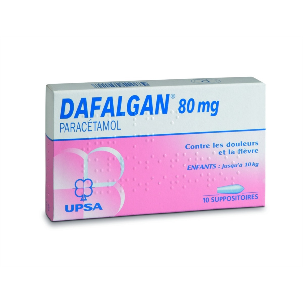 DAFALGAN supp 80 mg blist 10 pce, image 2 sur 2