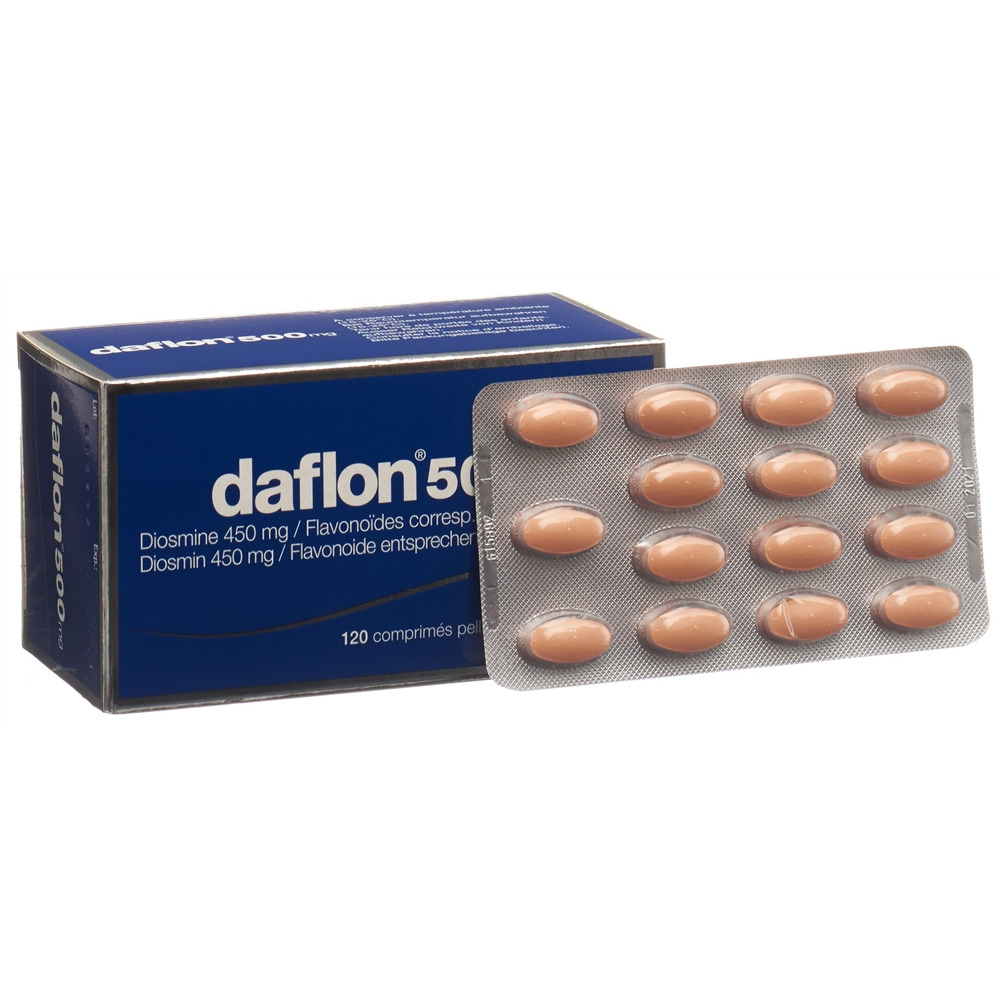 DAFLON cpr pell 500 mg blist 120 pce, image principale