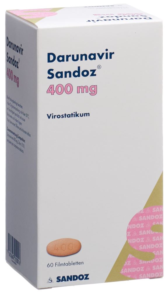 DARUNAVIR Sandoz 400 mg, image principale DARUNAVIR Sandoz 400 mg, image principale