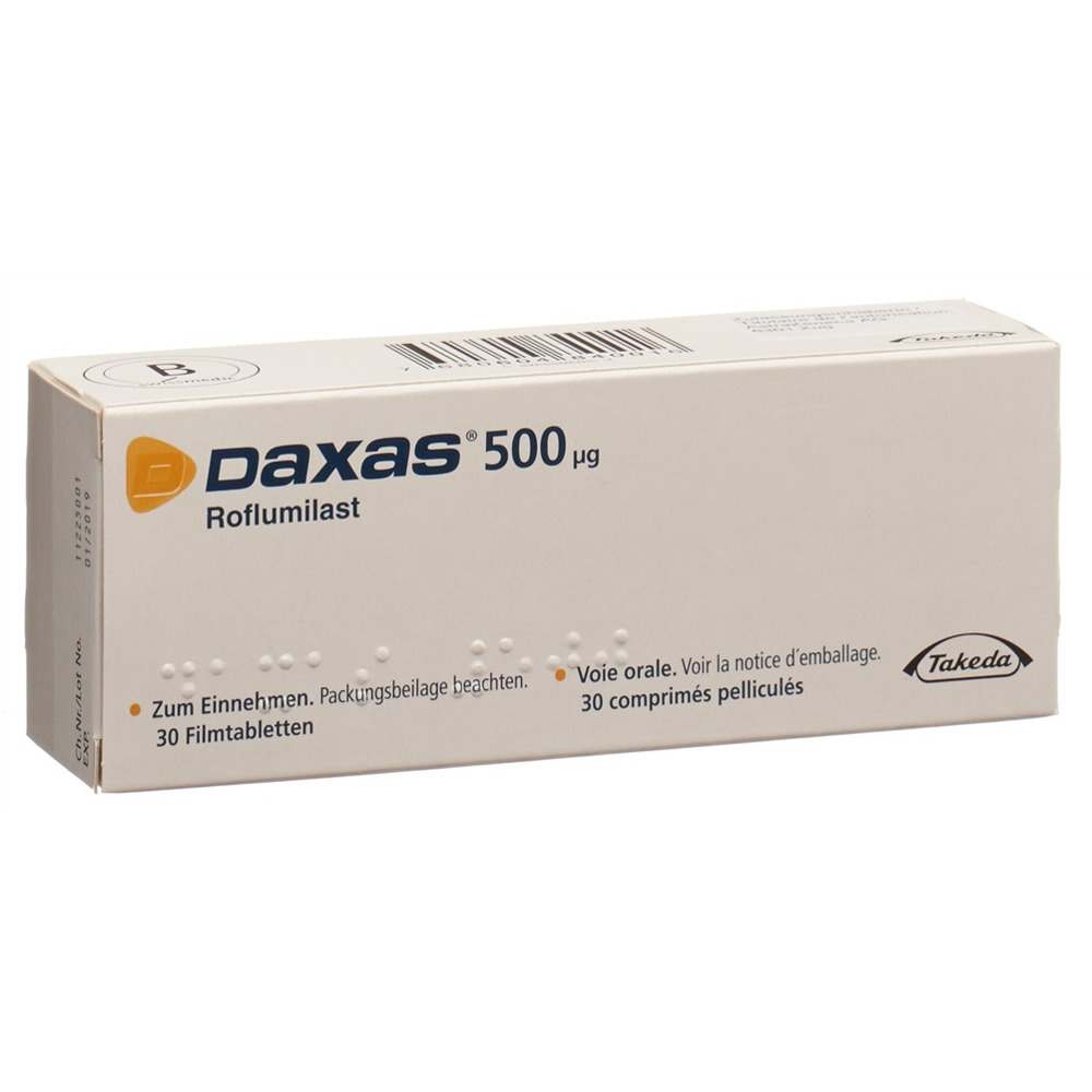 DAXAS cpr pell 500 mcg blist 30 pce, image principale