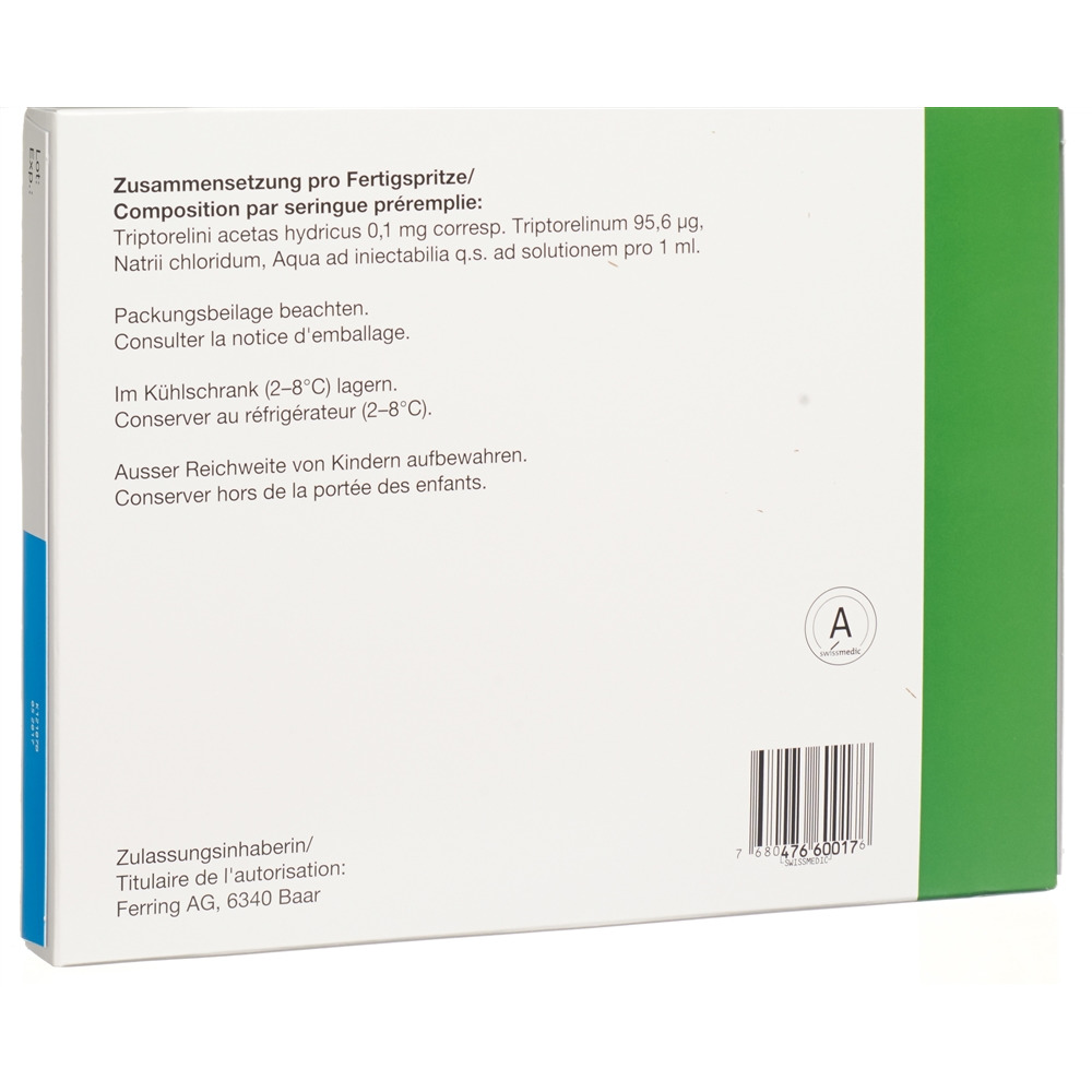 DECAPEPTYL Inj Lös 0.1 mg/ml Fertspr 7 Stk, Bild 2 von 2