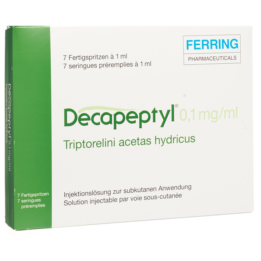 DECAPEPTYL Inj Lös 0.1 mg/ml Fertspr 7 Stk, Hauptbild