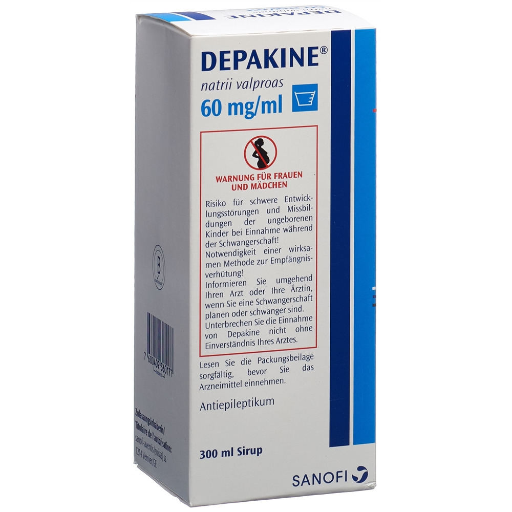 DEPAKINE sirop 60 mg/ml fl 300 ml, image principale