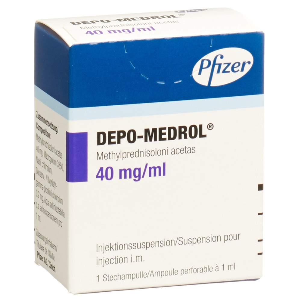 DEPO-MEDROL Inj Susp 40 mg/ml Durchstf 1 ml, Hauptbild