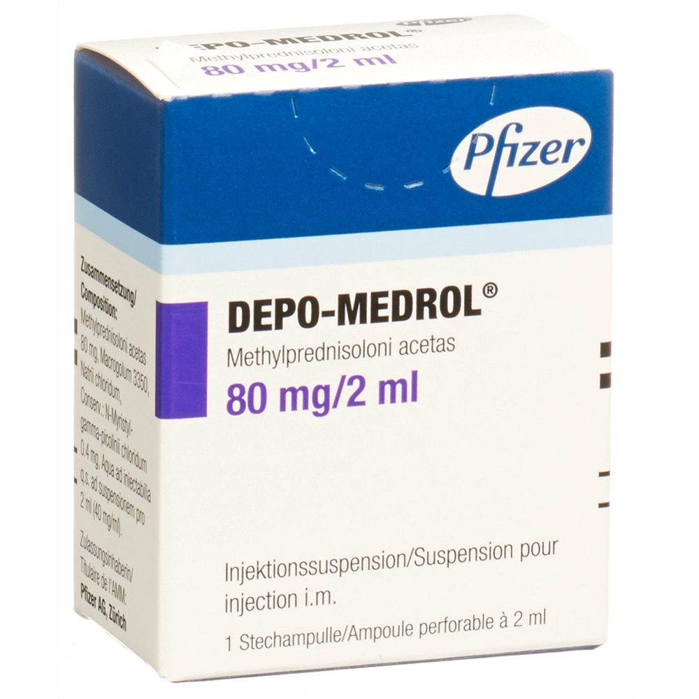 DEPO-MEDROL Inj Susp 80 mg/2ml Durchstf 2 ml, Hauptbild