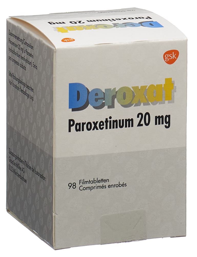 DEROXAT cpr pell 20 mg blist 98 pce, image principale