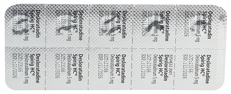 DESLORATADINE Spirig HC 5 mg, image 4 sur 5