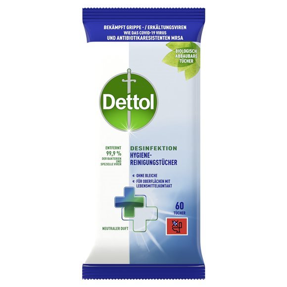 DETTOL lingettes pour désinfection et nettoyage