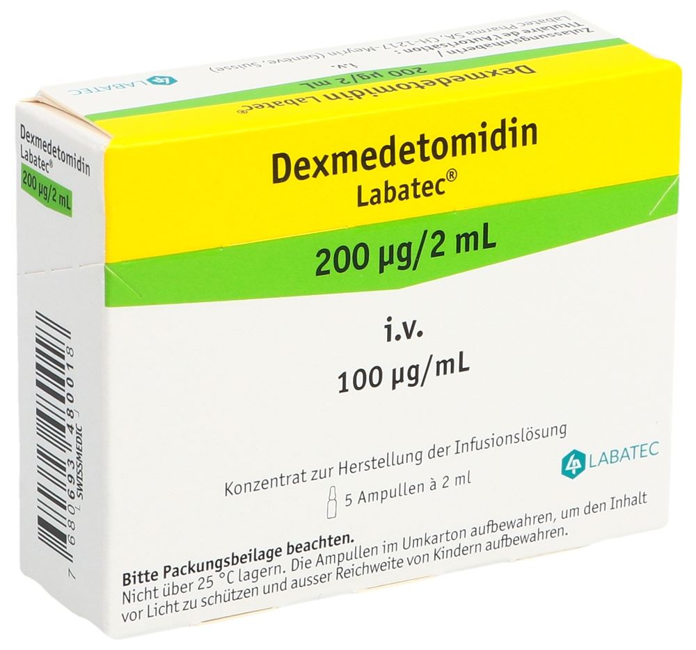 Labatec Injection DEXMEDETOMIDIN Labatec Inf Konz 200 mcg/2ml Amp 5 Stk | Online bestellen