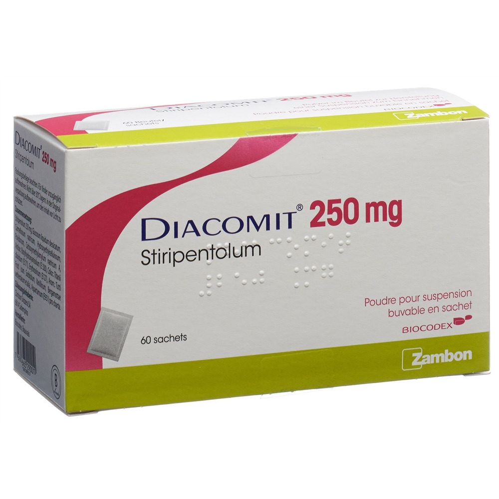 DIACOMIT pdr 250 mg pour suspension orale sach 60 pce, image 2 sur 2