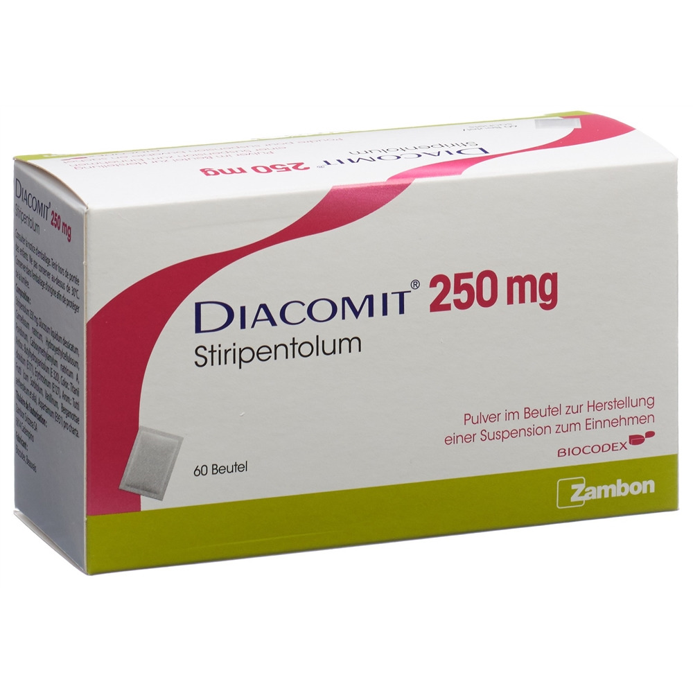DIACOMIT pdr 250 mg pour suspension orale sach 60 pce, image principale