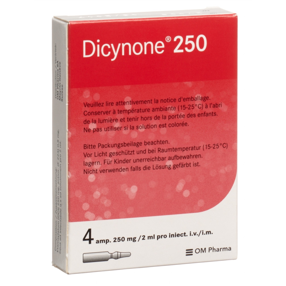 DICYNONE sol inj 250 mg amp 2 ml, image 2 sur 2