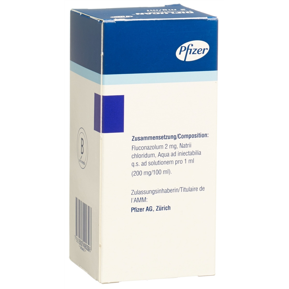 DIFLUCAN Inf Lös 200 mg/100ml i.v. Durchstf 100 ml, Bild 2 von 2