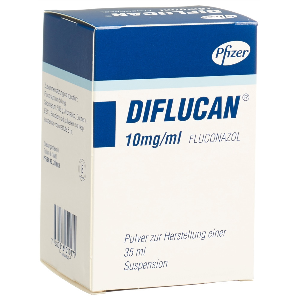 DIFLUCAN pdr 50 mg/5ml pour suspension fl 35 ml, image principale