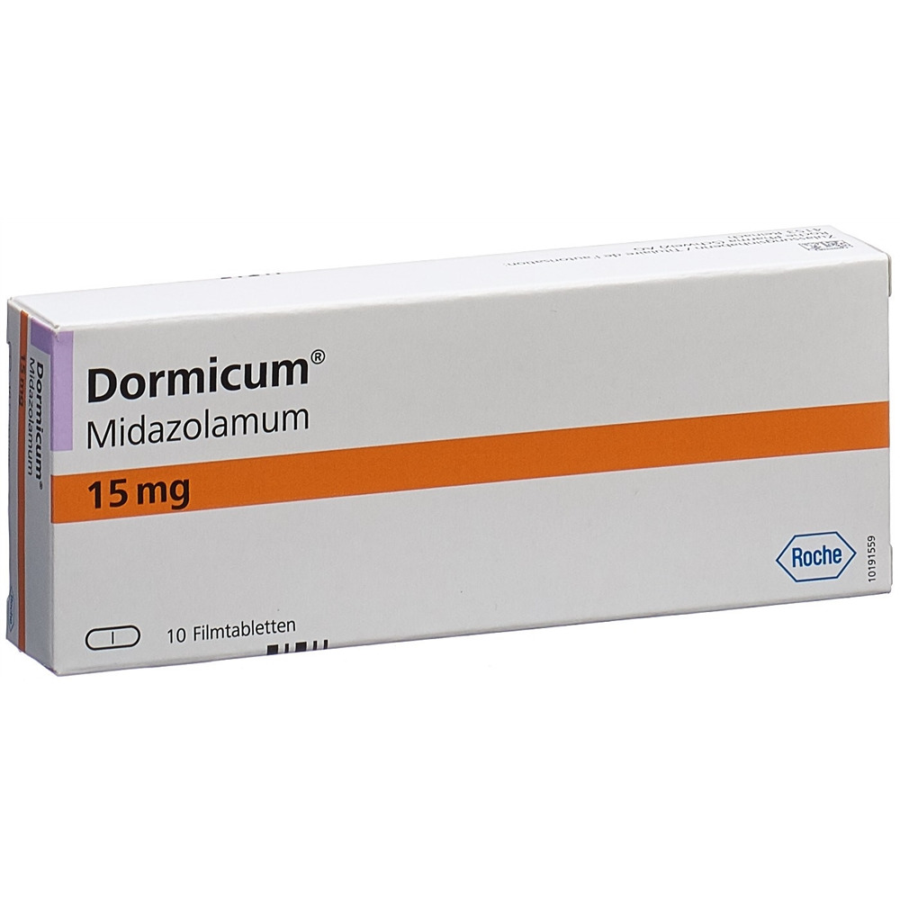 Dormicum cpr pell 15 mg blist 10 pce, image principale