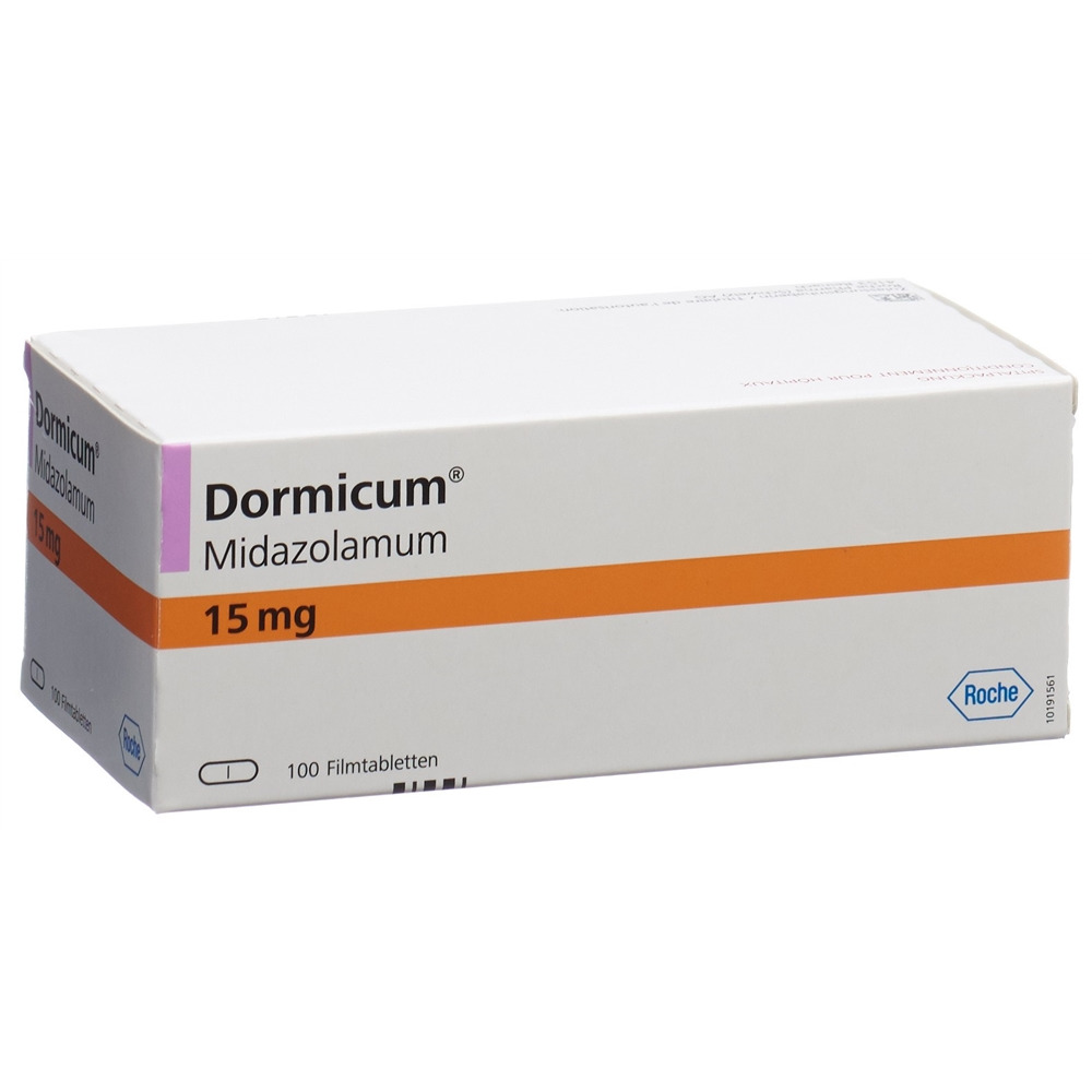 Dormicum cpr pell 15 mg blist 100 pce, image principale