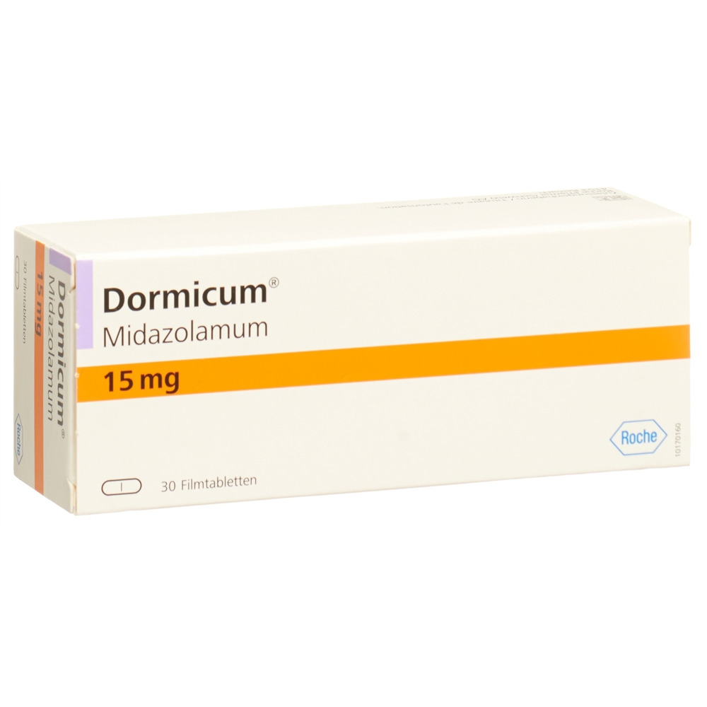 Dormicum cpr pell 15 mg blist 30 pce, image principale