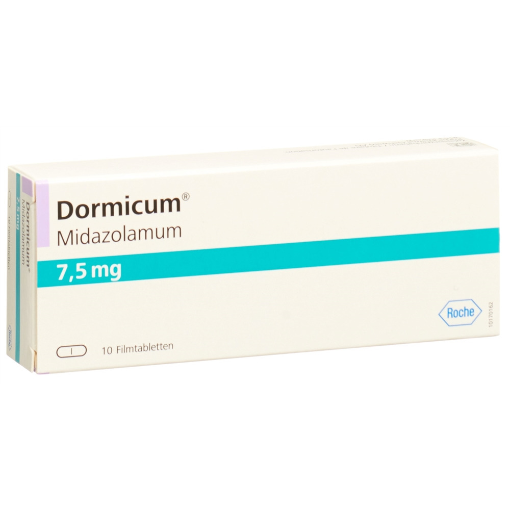 Dormicum cpr pell 7.5 mg blist 10 pce, image principale