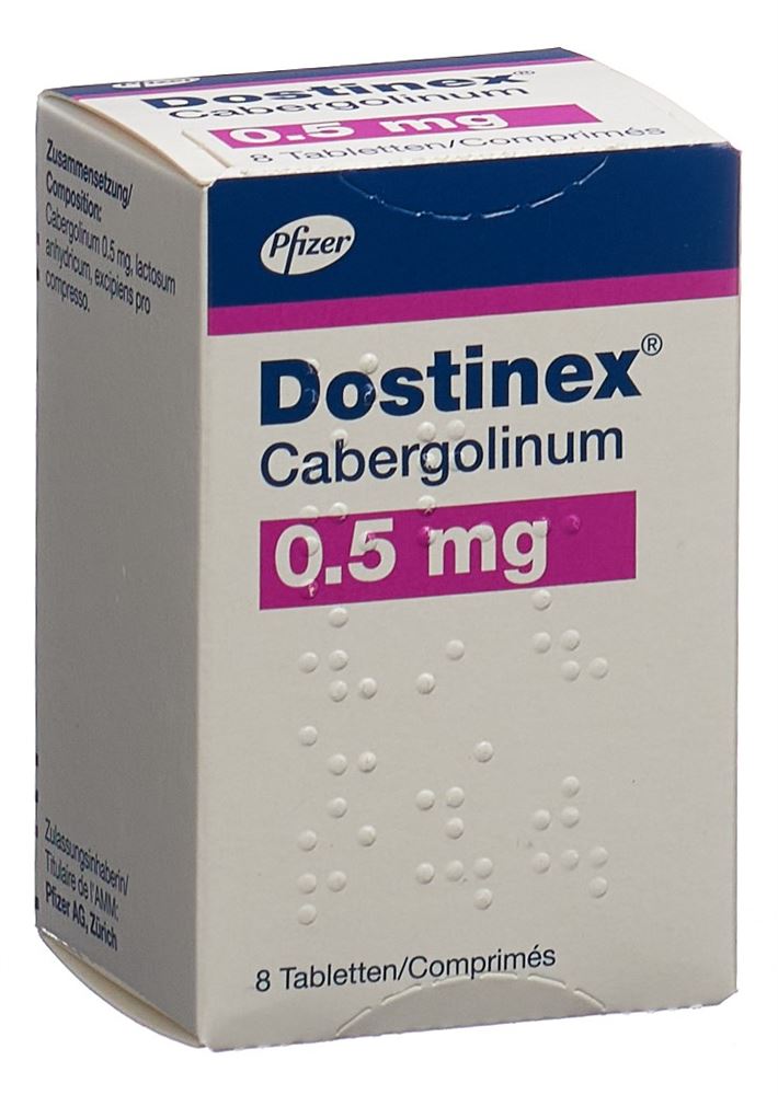 DOSTINEX Tabl 0.5 mg Fl 8 Stk, Hauptbild