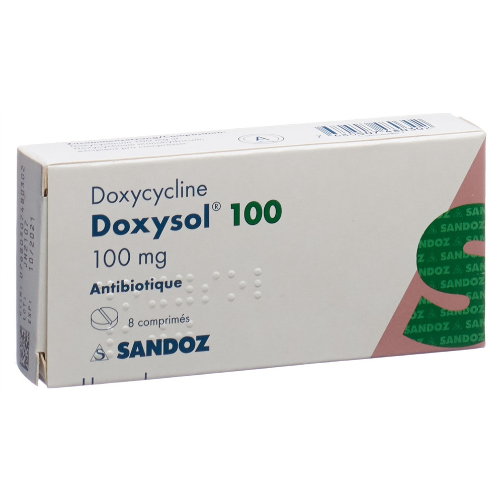 DOXYSOL cpr 100 mg blist 8 pce, image 2 sur 2