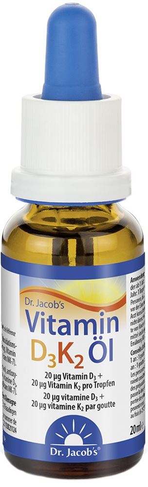 DR. JACOB'S Vitamin D3 K2 Öl Tropfen 800 IE