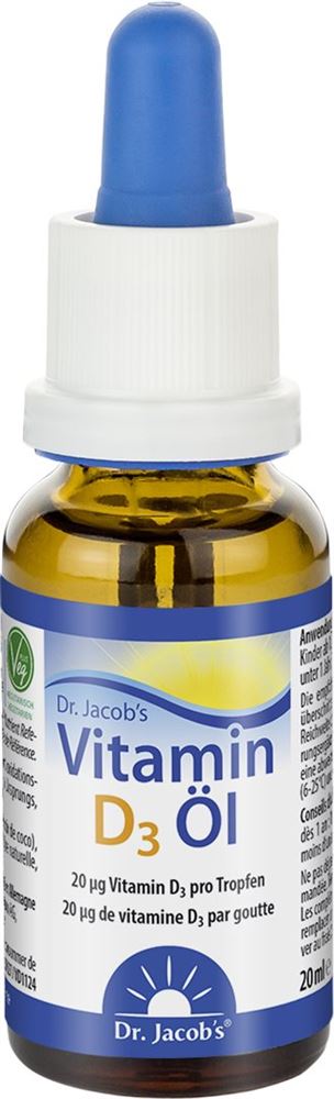 DR. JACOB'S Vitamin D3 Öl Tropfen 800 IE