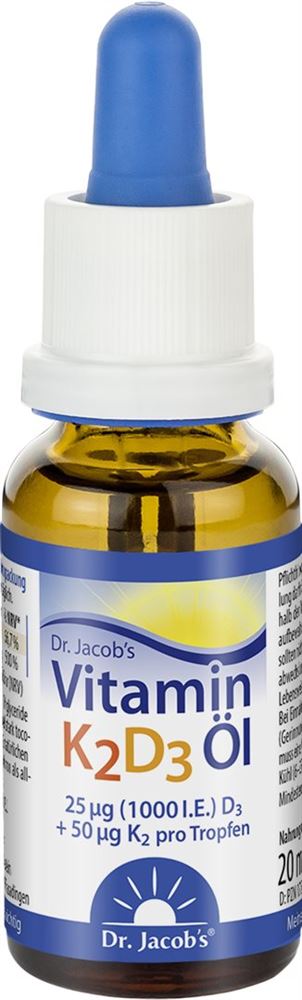 DR. JACOB'S vitamine K2 D3 huile 50 mcg