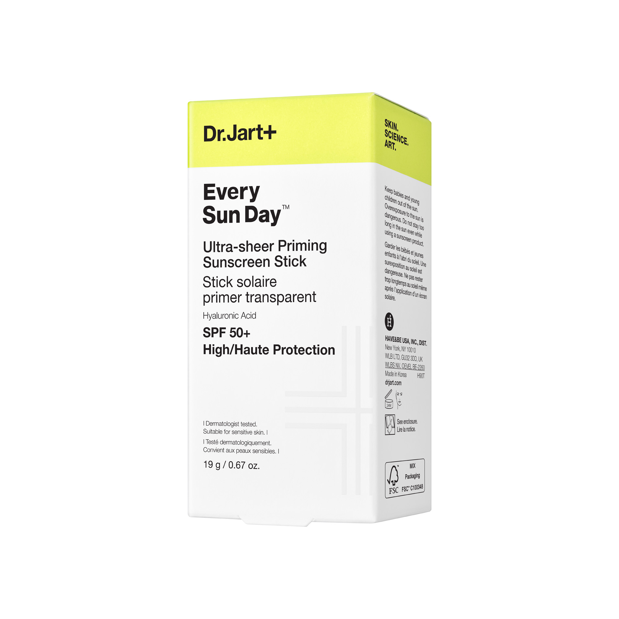DR.JART Every Sun Day Ultra-Sheer Priming Sunscreen Stick, image 2 sur 5