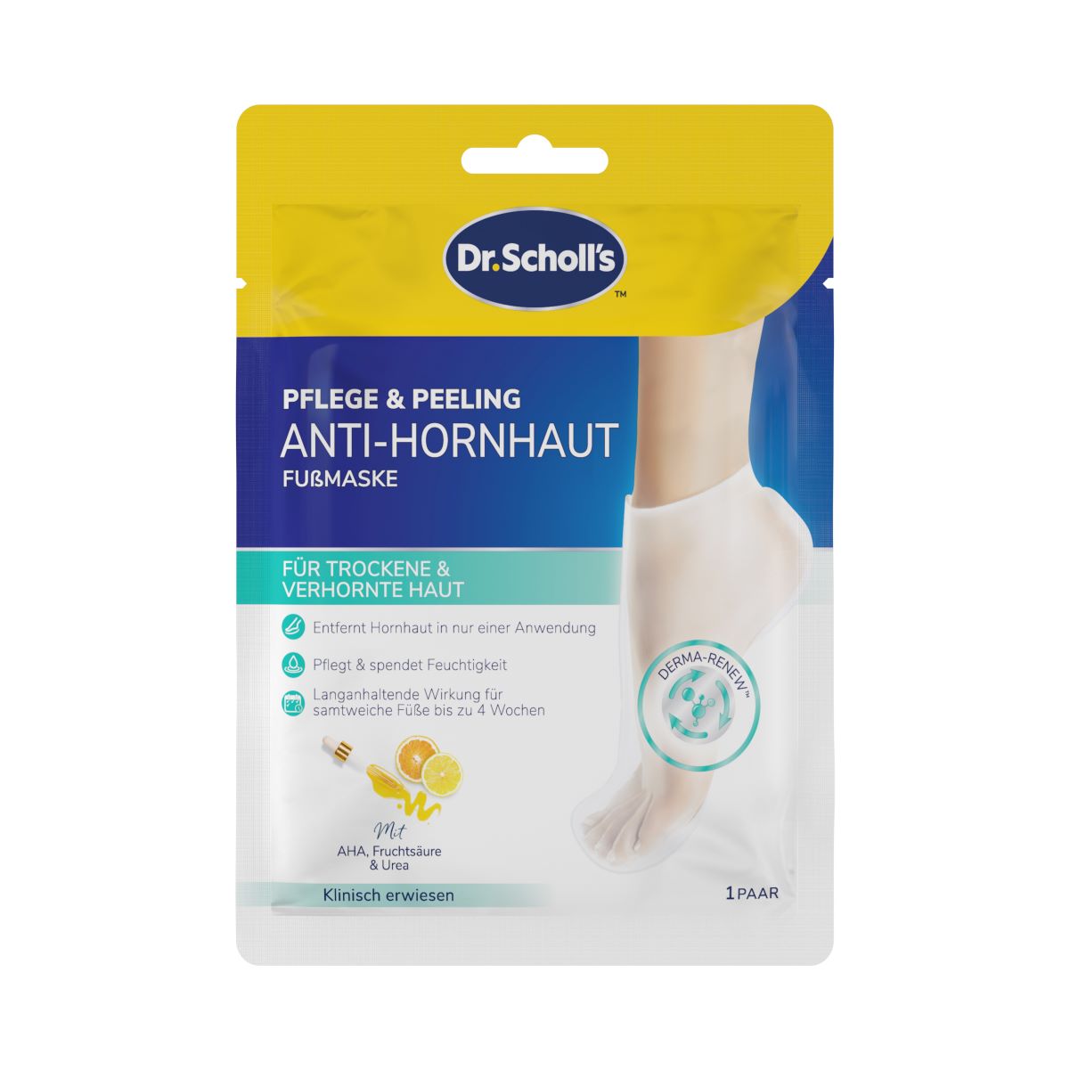 DR. SCHOLL'S masque exfoliant pour les pied