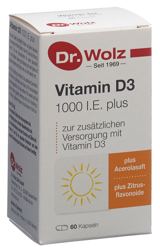 DR. WOLZ Vitamin D3 1000 I.E. plus