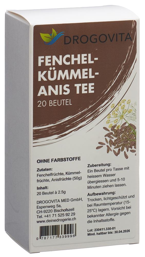 DROGOVITA Fenchel-Kümmel-Anis Tee, Hauptbild