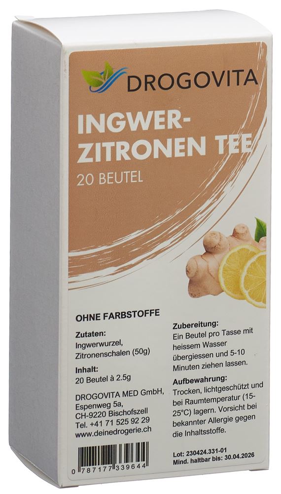 DROGOVITA Ingwer-Zitronen Tee, Hauptbild