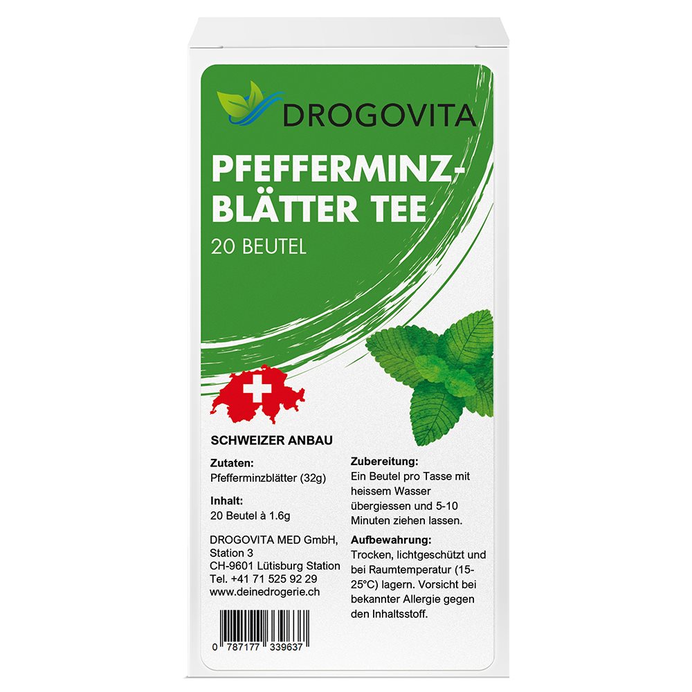 DROGOVITA Pfefferminzblätter Tee