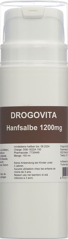 DROGOVITA pommade au chanvre 1200 mg