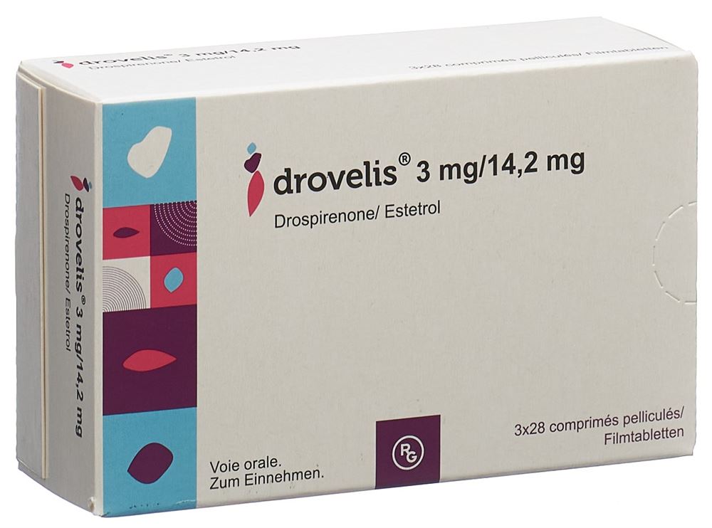 DROVELIS Filmtabl 3 mg/14.2 mg Blist 28 Stk, Hauptbild