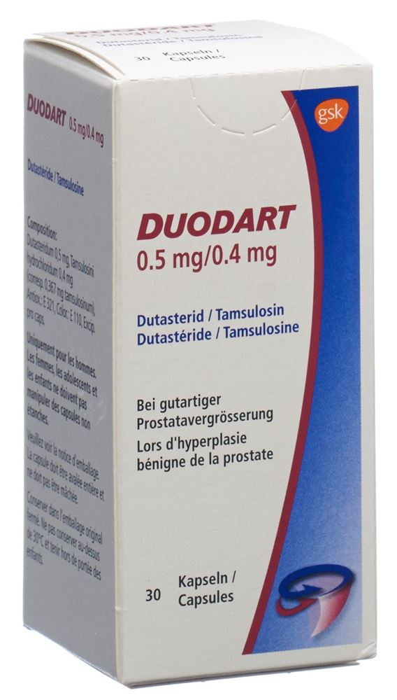 DUODART Kaps 0.5mg/0.4mg Ds 30 Stk, Hauptbild