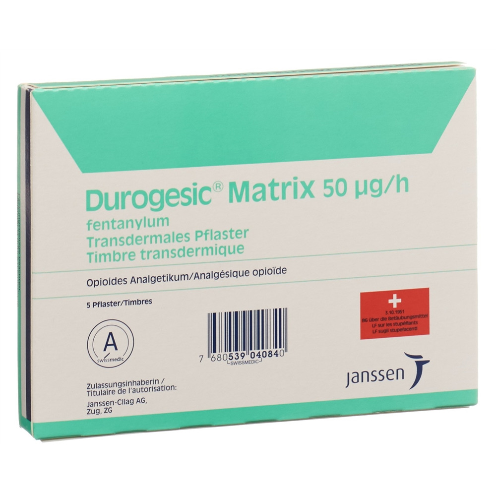 DUROGESIC Matrixpfl 50 mcg/h Btl 5 Stk, Bild 2 von 2