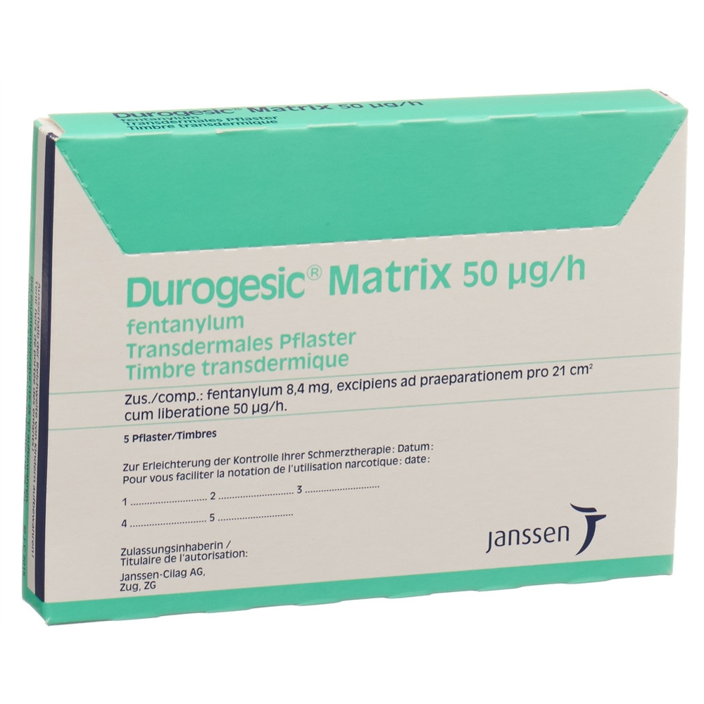 DUROGESIC Matrixpfl 50 mcg/h Btl 5 Stk, Hauptbild