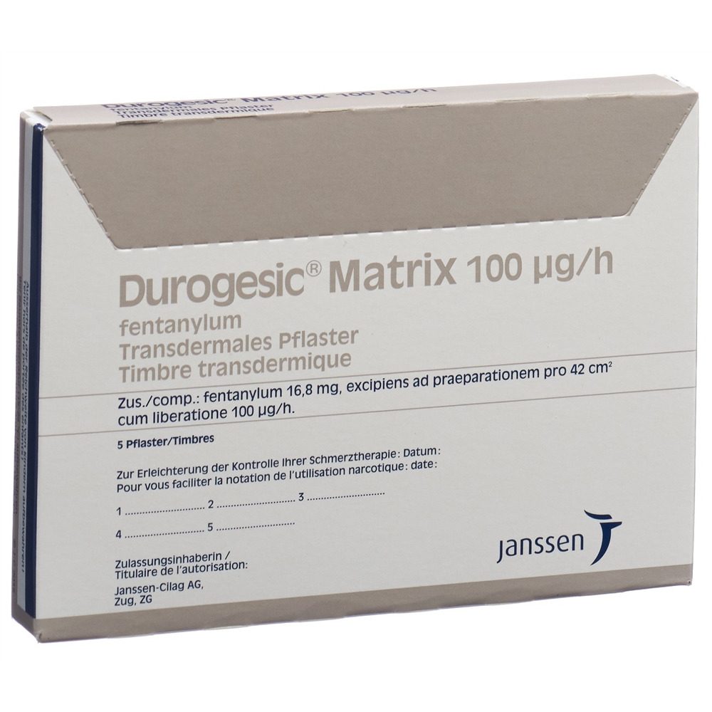 DUROGESIC patchs mat 100 mcg/h sach 5 pce, image principale