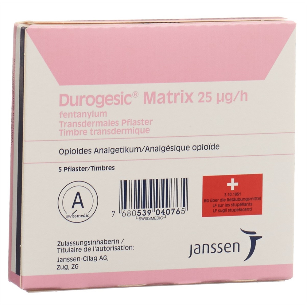 DUROGESIC TTS 25 mcg/h sach 5 pce, image 2 sur 2
