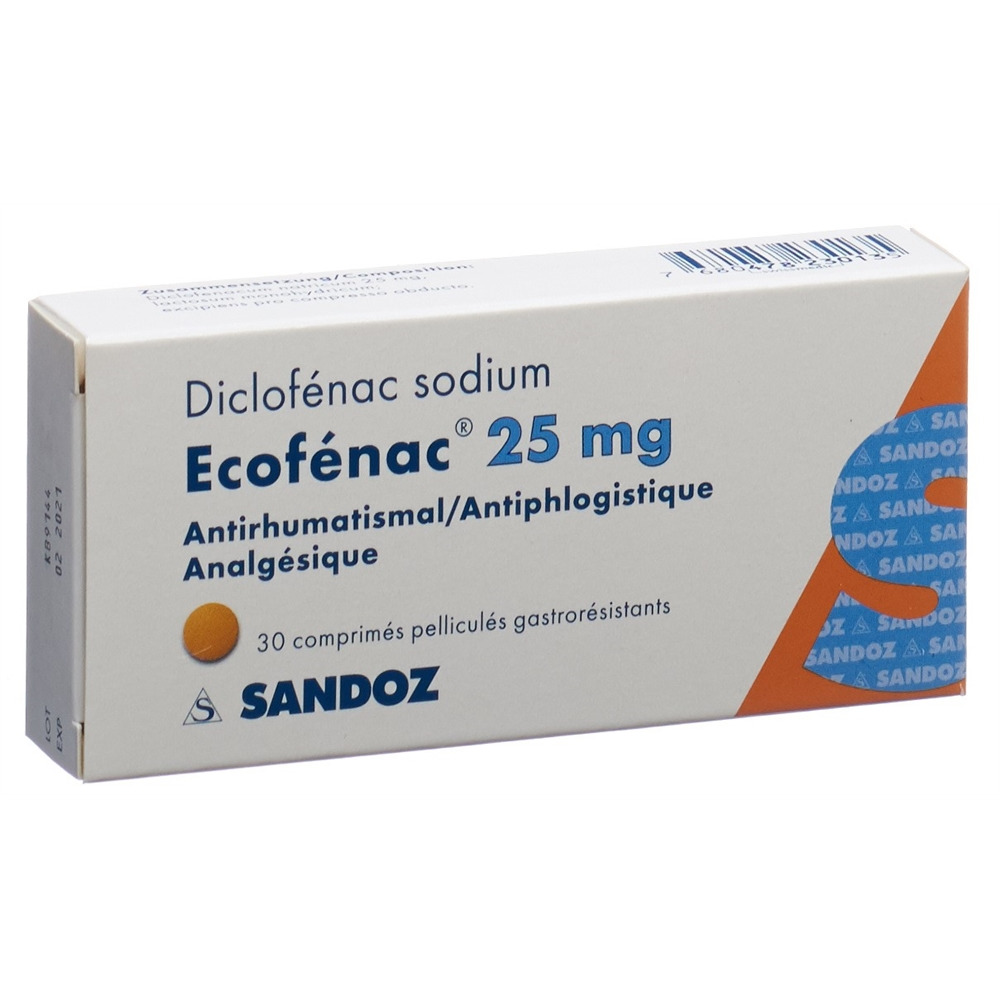 ECOFENAC cpr pell 25 mg blist 30 pce, image 2 sur 2