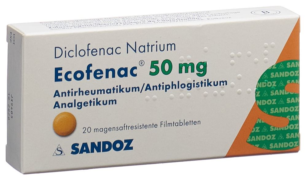 ECOFENAC Filmtabl 50 mg Blist 20 Stk, Hauptbild